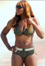 Serena Williams in olive green bikini.JPG