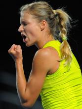 Maria Kirilenko celebrates a point during the Australian Open 2010.JPG