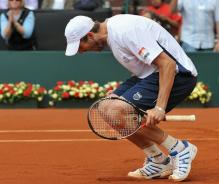 Mardy Fish is pumped after winning on clay at Davis Cup play.JPG
