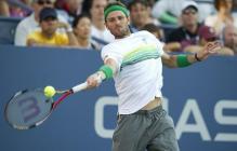 Mardy Fish rotates his torso to hit a forehand at the 2010 US Open.JPG