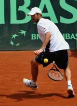 Mardy Fish between the leg shot during Davis Cup play.JPG