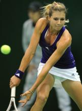 Maria Kirilenko backhand slice at the Kremlin Cup 2010.JPG