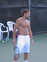 Robby Ginepri shirtless in white shorts.jpg