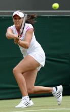 Laura Robson 2 handed backhand on the run during Wimbledon 2011.JPG