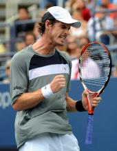 Andy Murray celebrates a point at the 2008 US Open semifinals.jpg